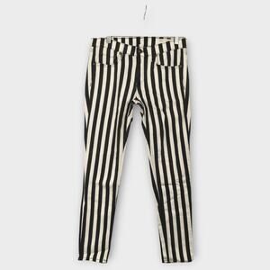 Womens Rag & Bone Black and White Striped Skinny Jean Size 29" Waist